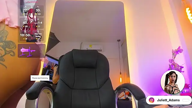 Juliett Adams  online show from March 31, 2026, 8:11 pm