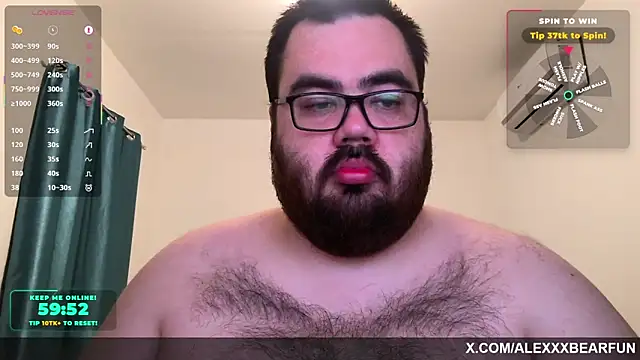 Snapshot of alexxxbear chatting on February 22, 2026, 9:27 pm alexxxbear online show from February 22, 2026, 9:27 pm