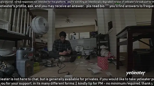 Snapshot of yetieater chatting on January 10, 2025, 8:04 pm yetieater online show from January 10, 2025, 8:04 pm