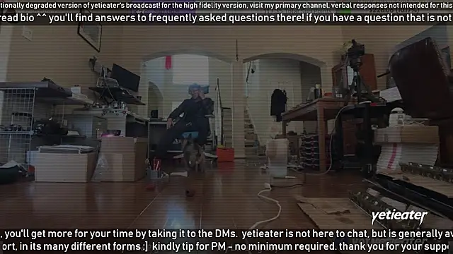 Snapshot of yetieater chatting on January 19, 2025, 9:55 pm yetieater online show from January 19, 2025, 9:55 pm