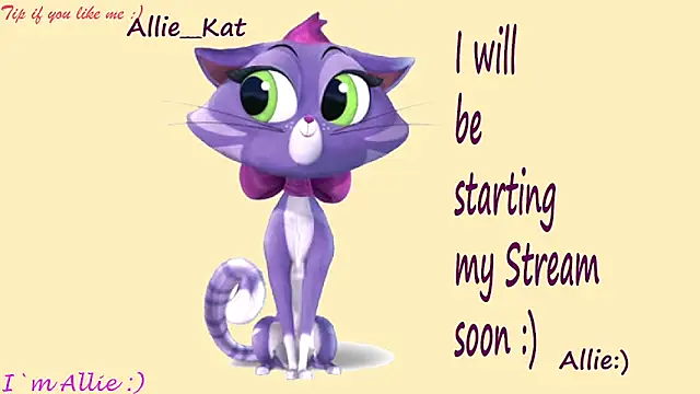 Snapshot of Allie_Kat chatting on June 20, 2026, 2:00 pm Allie Kat online show from June 20, 2026, 2:00 pm