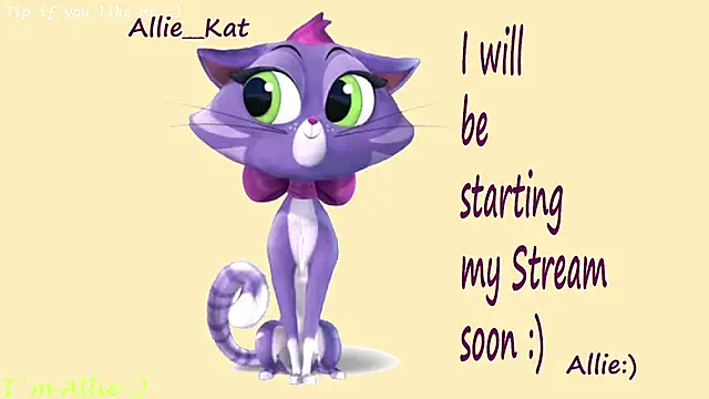 Snapshot of Allie_Kat chatting on July 18, 2026, 2:47 pm Allie Kat online show from July 18, 2026, 2:47 pm