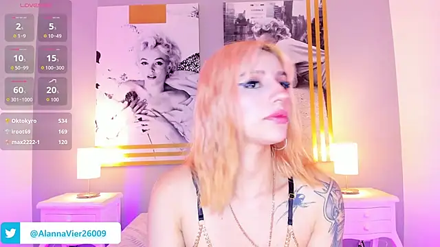 Snapshot of AlannaViera chatting on July 10, 2026, 3:34 pm AlannaViera online show from July 10, 2026, 3:34 pm