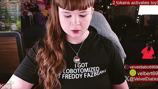 VelvetDiablo online show from March 23, 2026, 11:59 pm