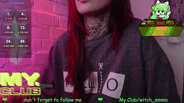 Snapshot of Witch_Emma chatting on June 6, 2026, 5:56 am Witch Emma online show from June 6, 2026, 5:56 am