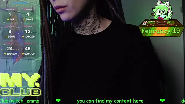 Snapshot of Witch_Emma chatting on February 19, 2026, 7:27 am Witch Emma online show from February 19, 2026, 7:27 am