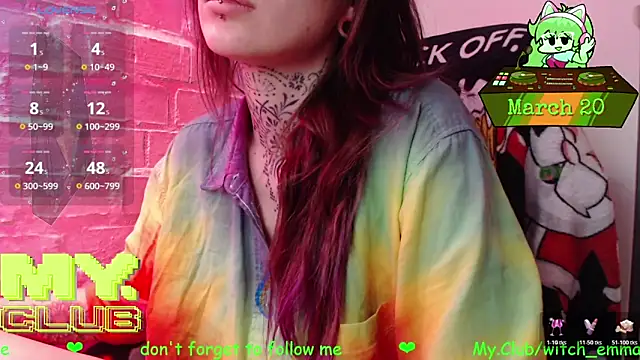 Witch Emma online show from March 20, 2026, 8:26 am